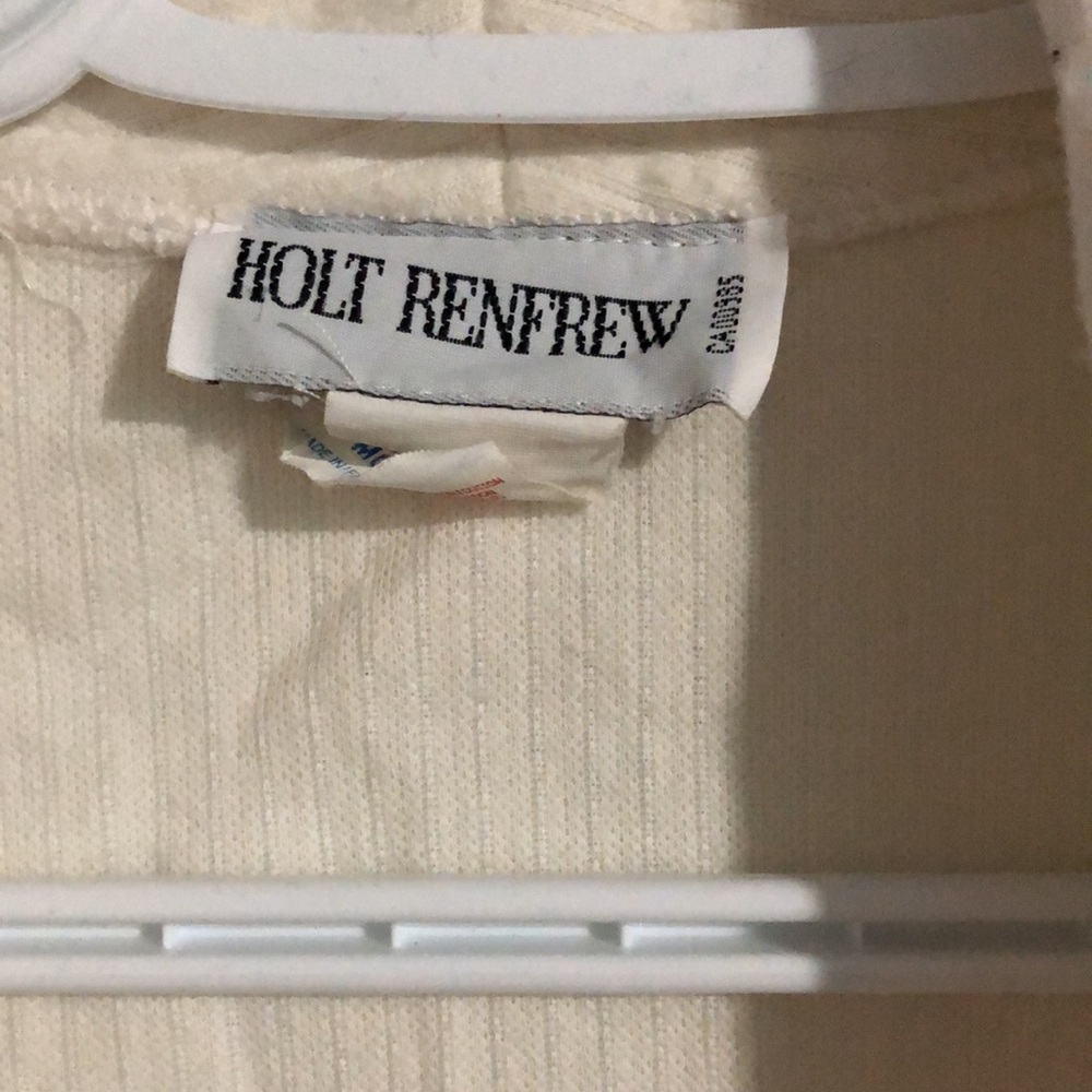 Cream Holt Renfrew Robe - Picture 2 of 3